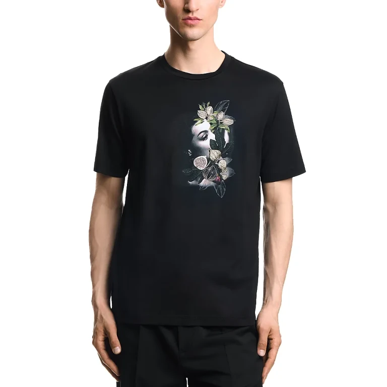 Emporio Armani Fig & Lady Graphic Logo Tee