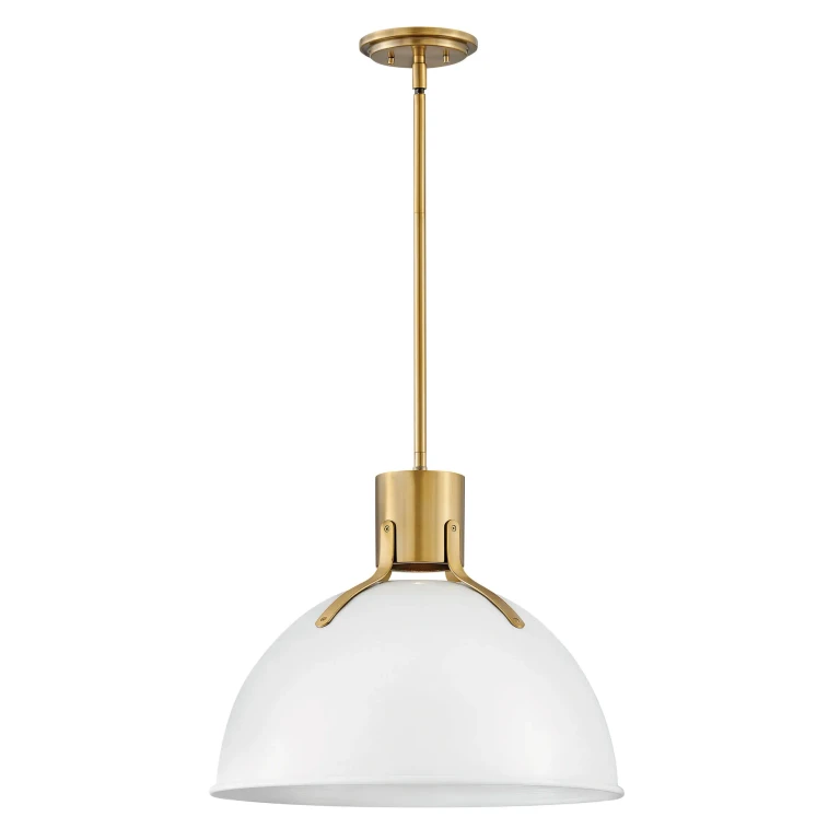 Polished White LED Pendant from the Argo Collection