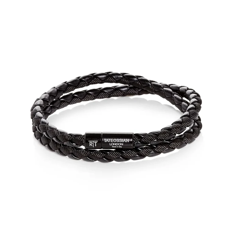 Tateossian Double Wrap Woven Bracelet