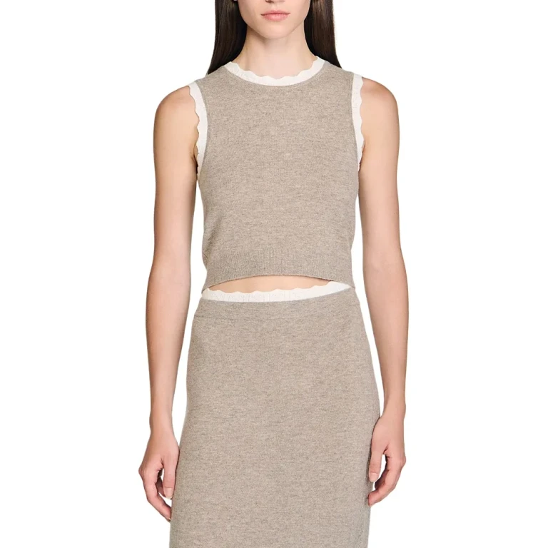 Sandro Sleeveless Knit Sweater