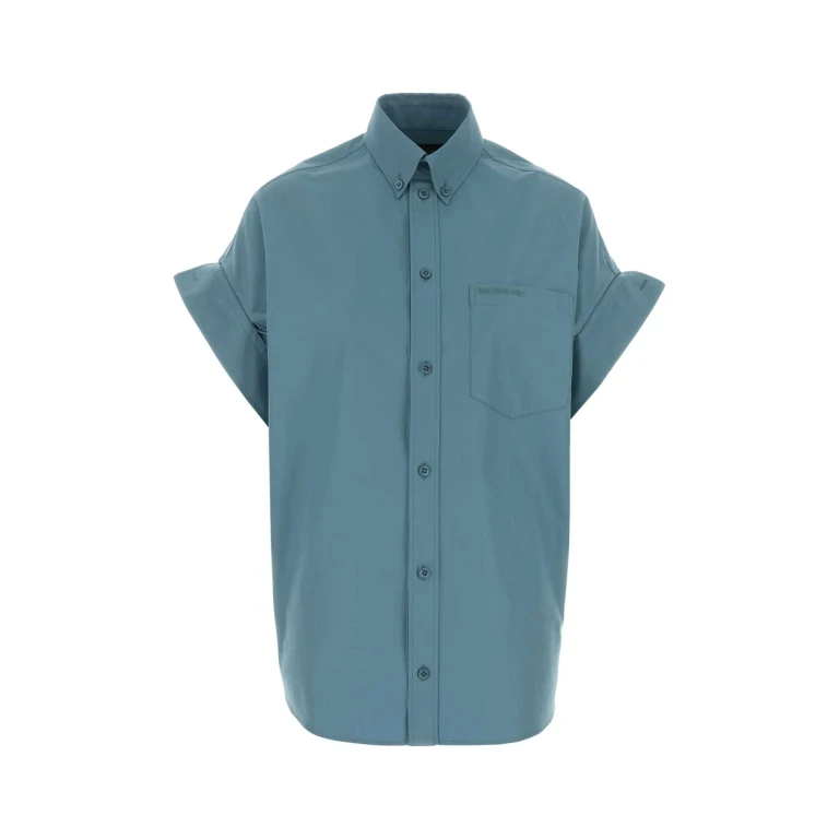 Balenciaga Air Force Blue Poplin Oversize Shirt