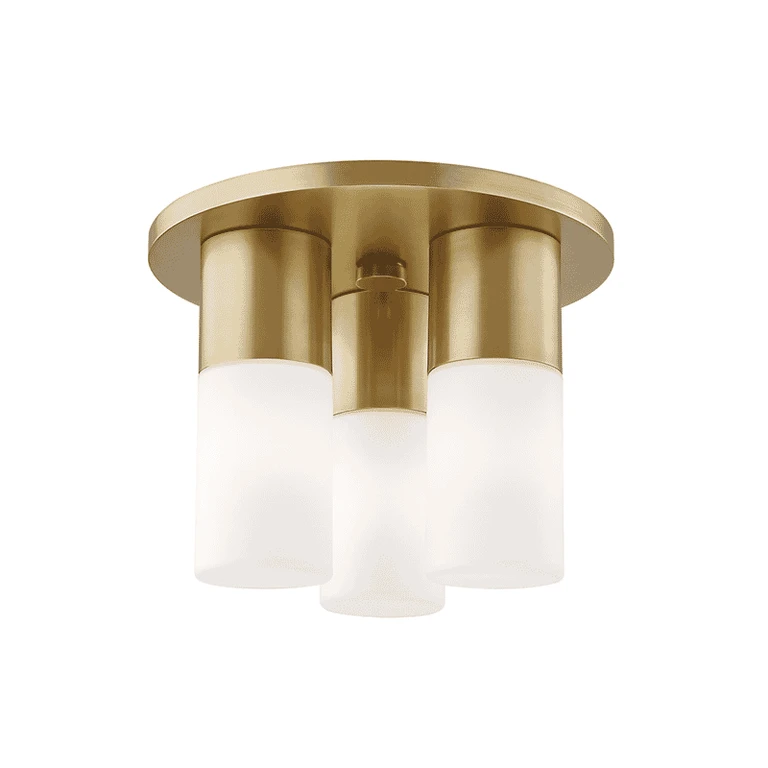 Mitzi Lola 3-Light 9" Ceiling Light in Aged Brass