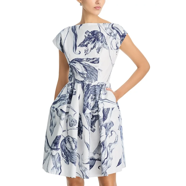 Erdem Cap Sleeve Mini Dress