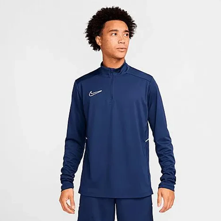 Nike Men's Academy Dri-FIT Soccer Drill Top in Black/White Size: XS