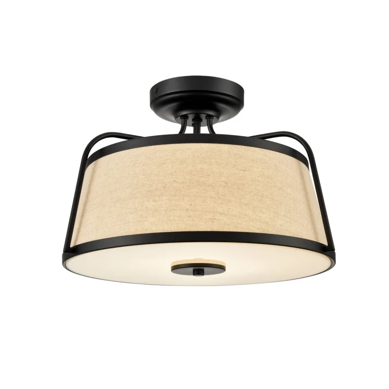 Matte Black LED Semi-Flush Mount from the Collection
