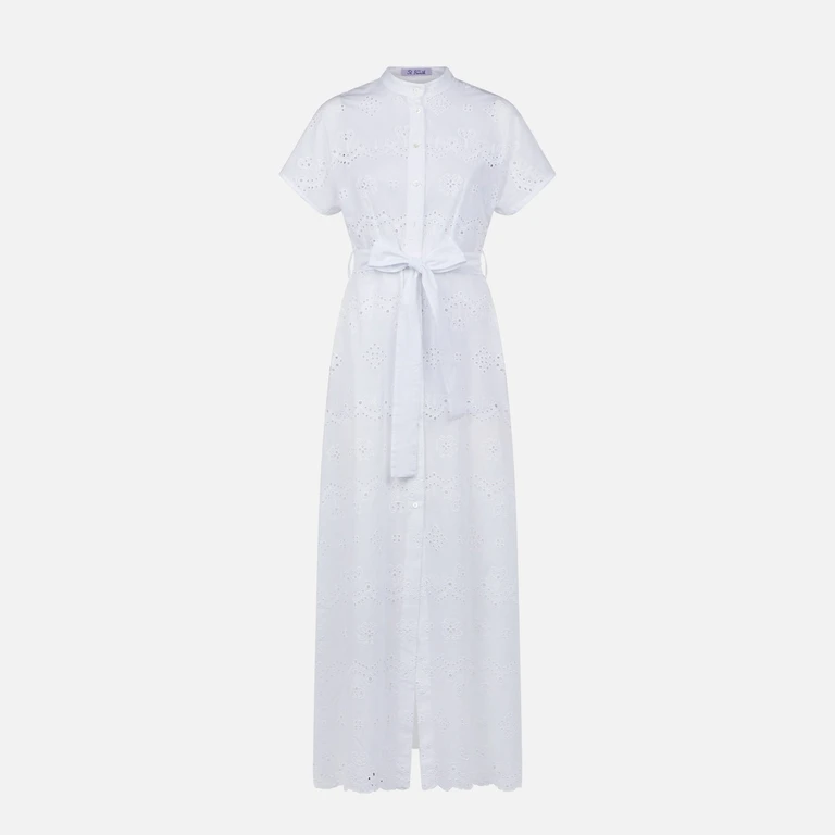 MC2 Saint Barth Woman White Sangallo Dress Keira