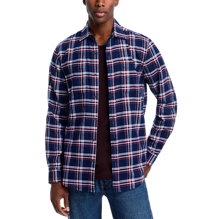 Large Plaid Flannel Button Down Shirt - Exclusive