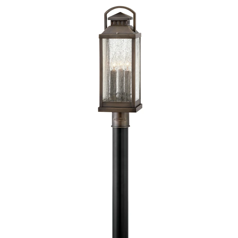 Blackened Brass LED Outdoor Lantern from the Revere Collection