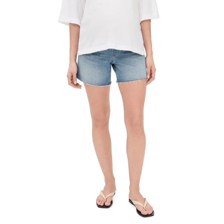 Madewell The Maternity Side-Panel Perfect Vintage Short Midvale Wash 26