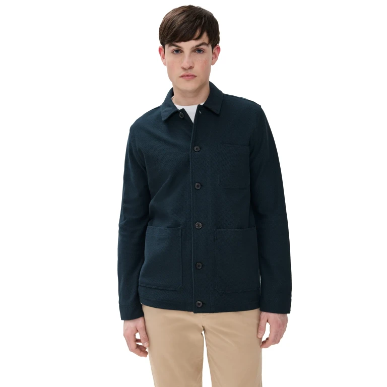Billy Reid Pique Chore Jacket Carbon Blue S