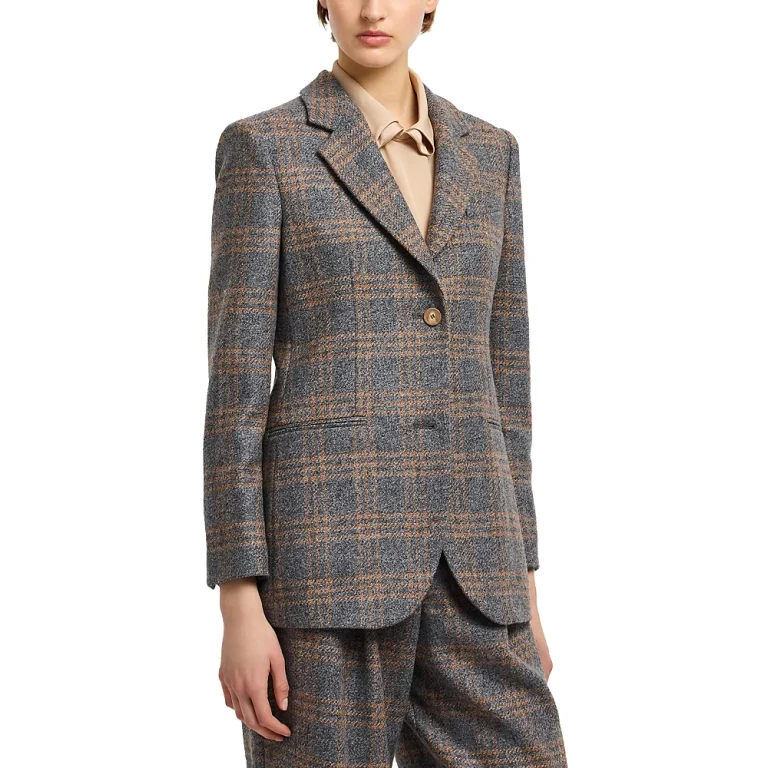 Emporio Armani Icon Checkered Wool Blazer