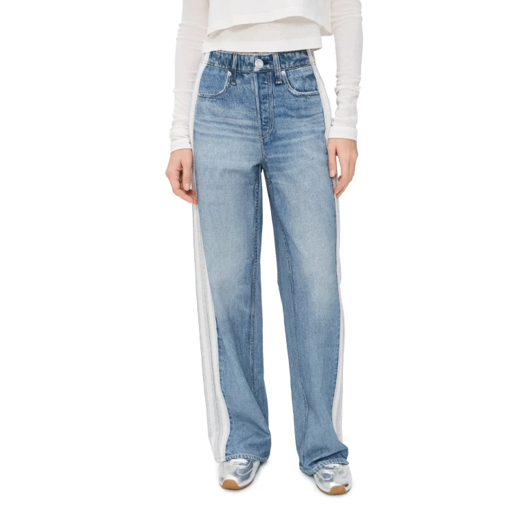 rag & bone Rb Miramar Terry Pull On Wide Leg Jeans Aria S