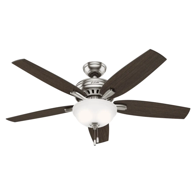 Hunter Newsome 2-Light 52" Indoor Ceiling Fan in Brushed Nickel