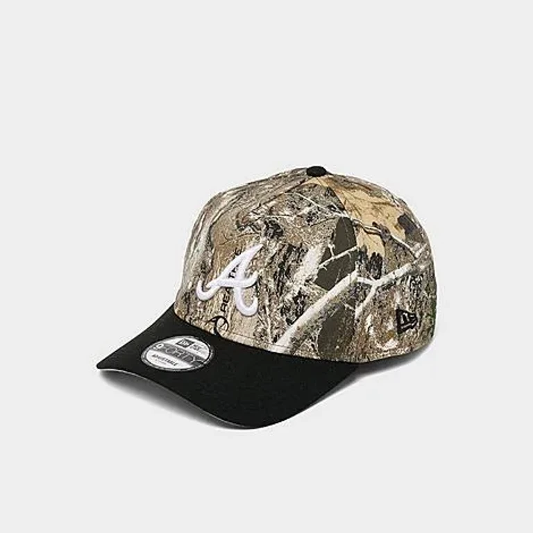 New Era Atlanta Braves MLB Camo 9FORTY A-Frame Snapback Hat in Camo/Black