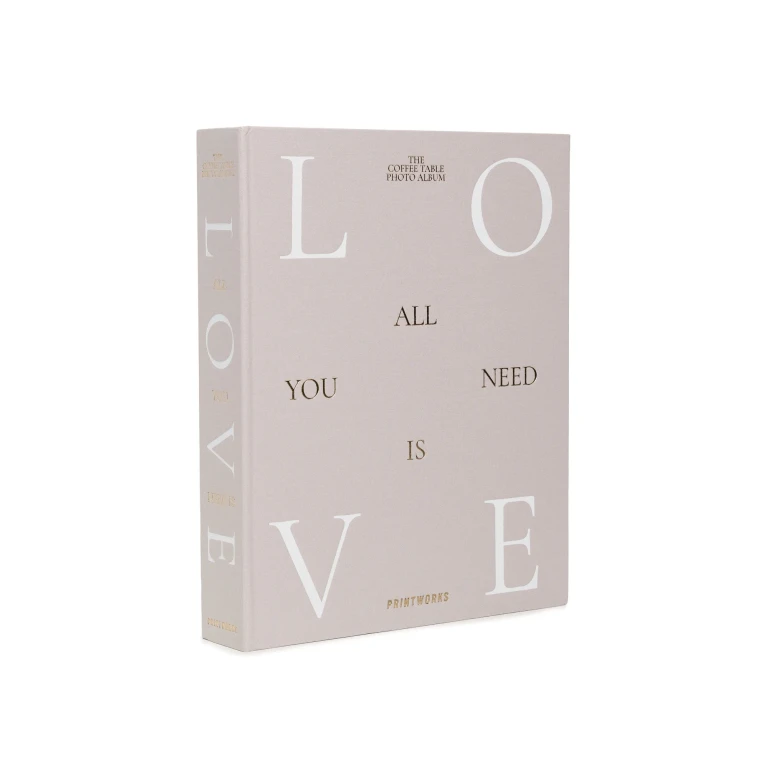 Printworks All You Need Is Love Wedding Album Light Grey One Size