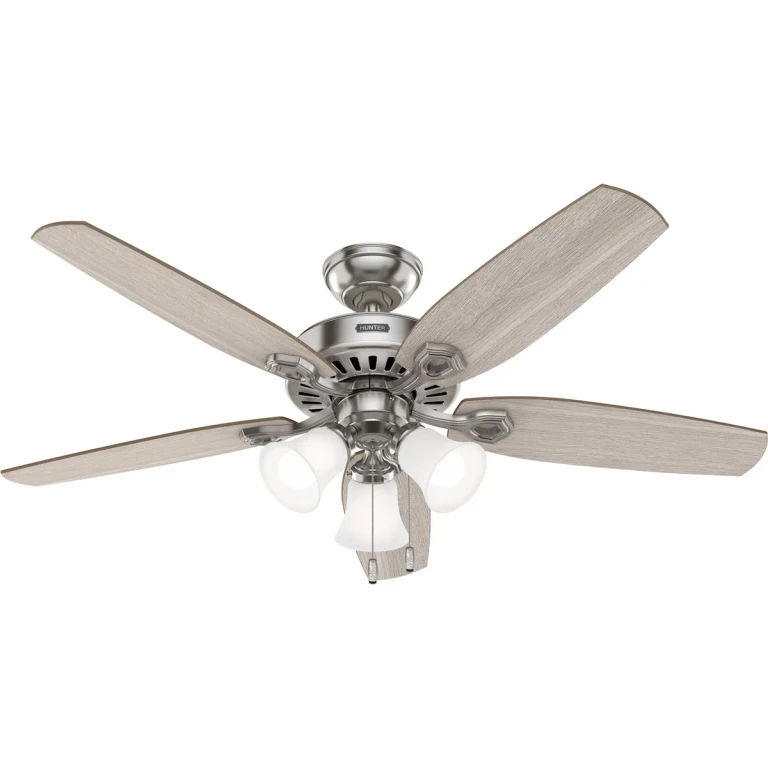 Brushed Nickel 52"Ceiling Fan from the Builder Collection