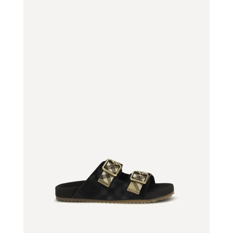 Burberry Check Suède Urchin Sandalen