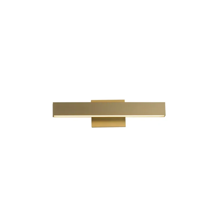 Satin Brass LED Bathroom Vanity Light from the Alumilux Sideline