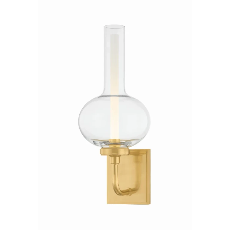 Aged Brass LEDall Sconce from the Rossman Collection