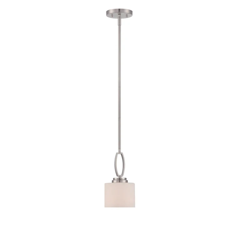 Satin Platinum One Light Mini Pendant from the Axel Collection