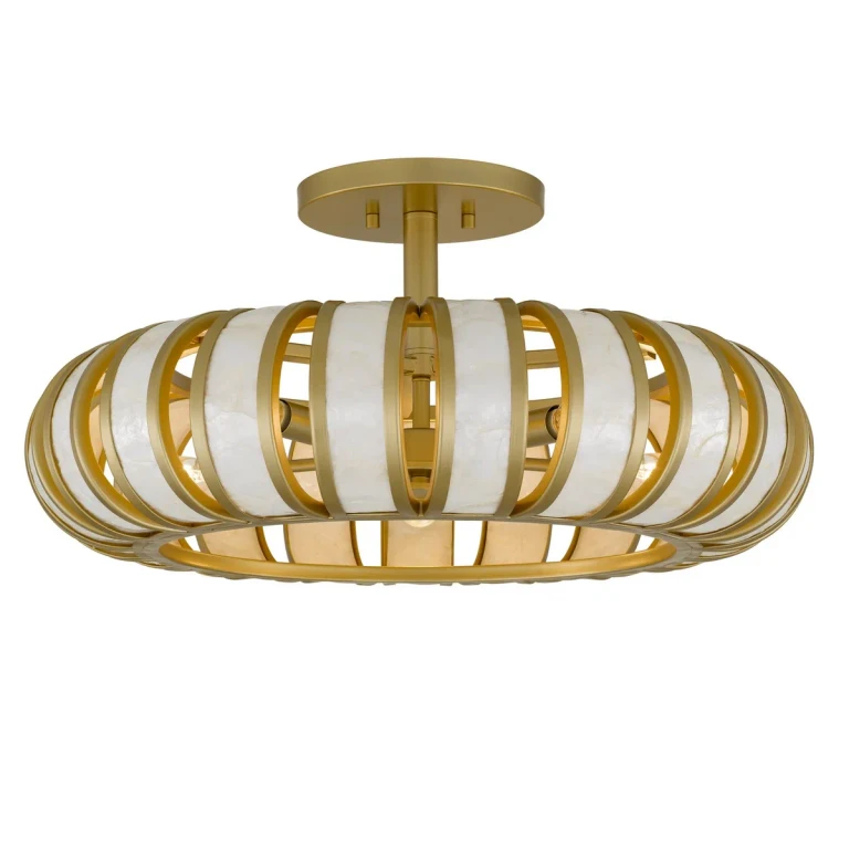 Soft Gold Semi-Flush Mount from the Knight Collection