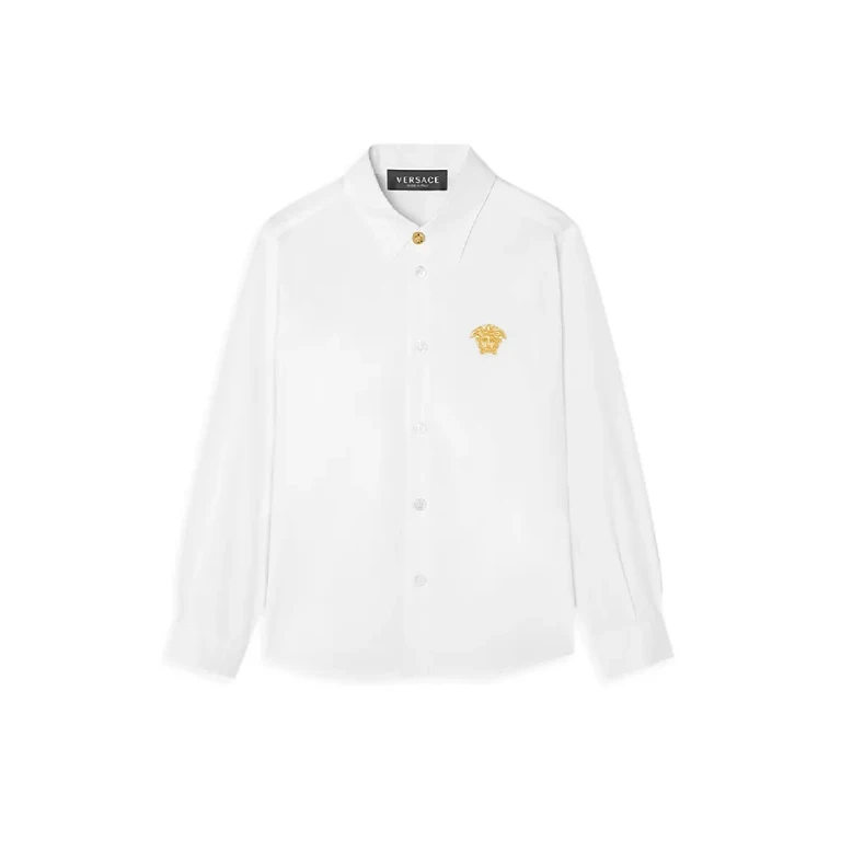 Versace Girls' Medusa Embroidered Shirt - Big Kid