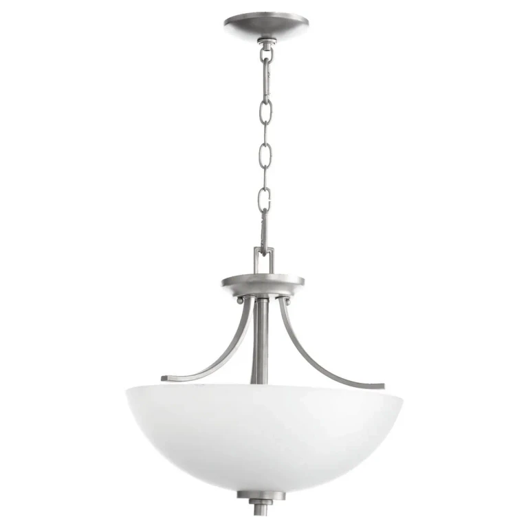 Quorum Reyes 3-Light 16" Pendant Light in Classic Nickel
