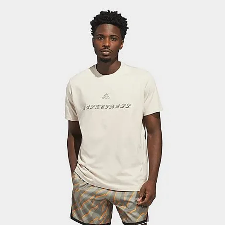adidas Men's Game of Thorns Graphic Basketball T-Shirt in Crystal Linen Size: XS