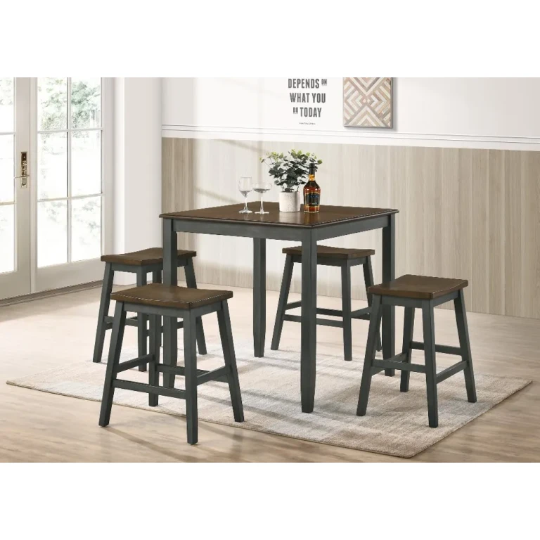 Silva Antique Green 5 Piece Counter Height Dining Set