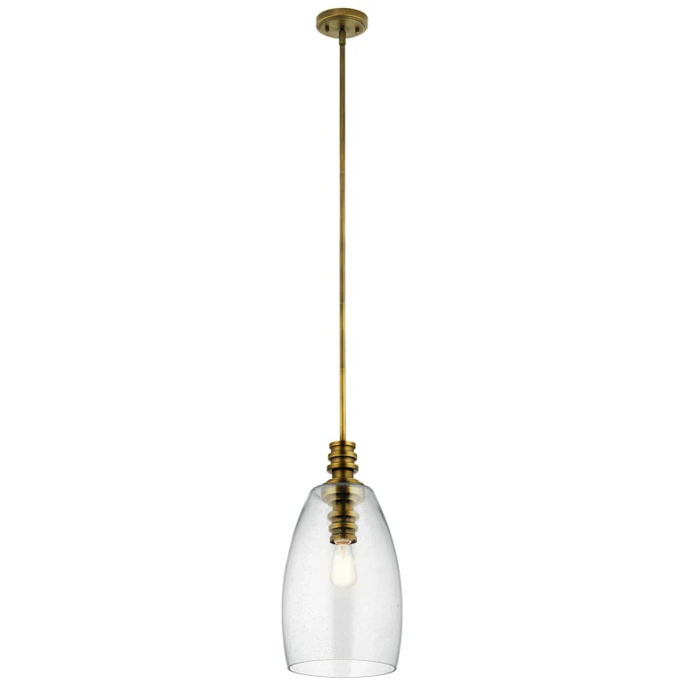 Lakum Pendant 1-Light in Natural Brass
