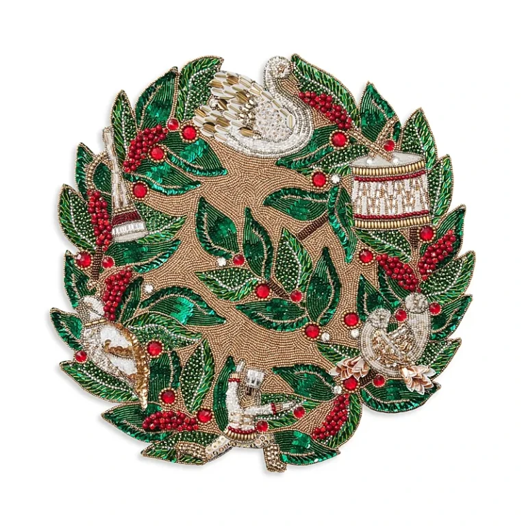 Kim Seybert Xmas Carol Beaded Placemat