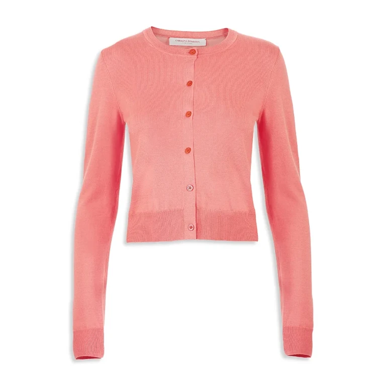 Carolina Herrera Embellished Long Sleeve Crewneck Cardigan