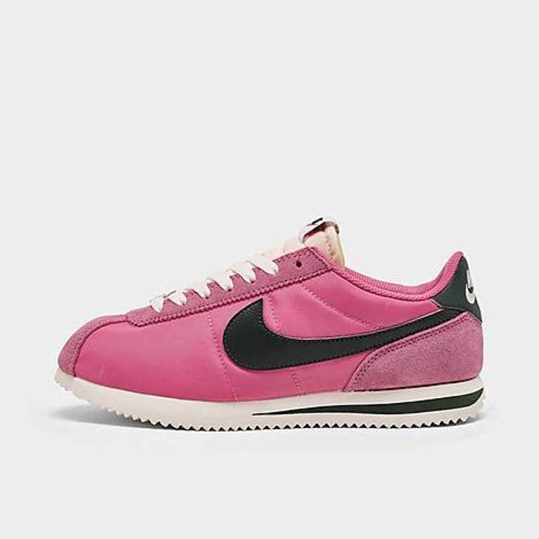 Nike Women's Cortez Textile Casual Shoes in Pinksicle/Sail/White Size: 10.5
