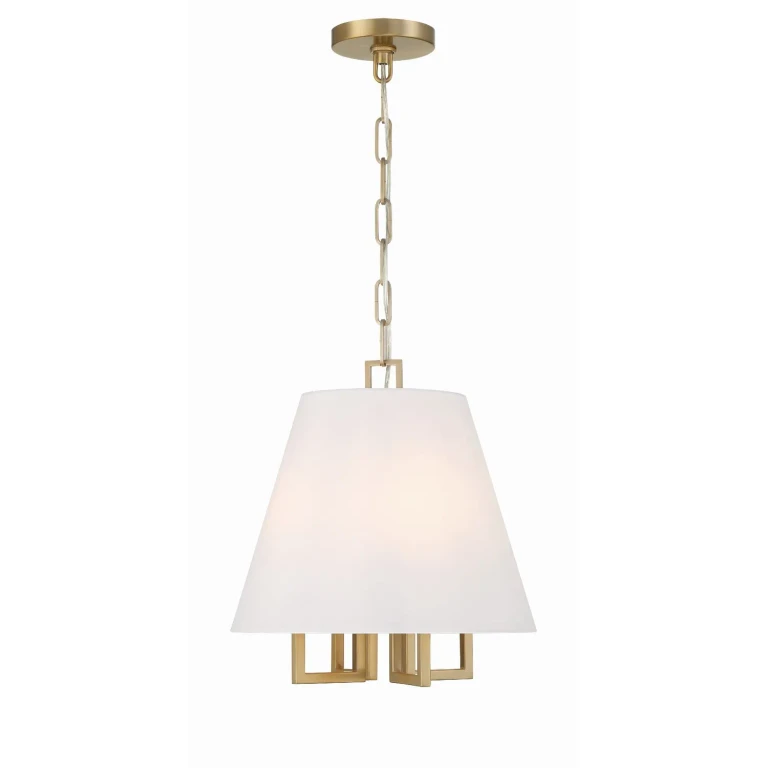 Vibrant Gold Four Light Mini Chandelier from the Westwood Collection