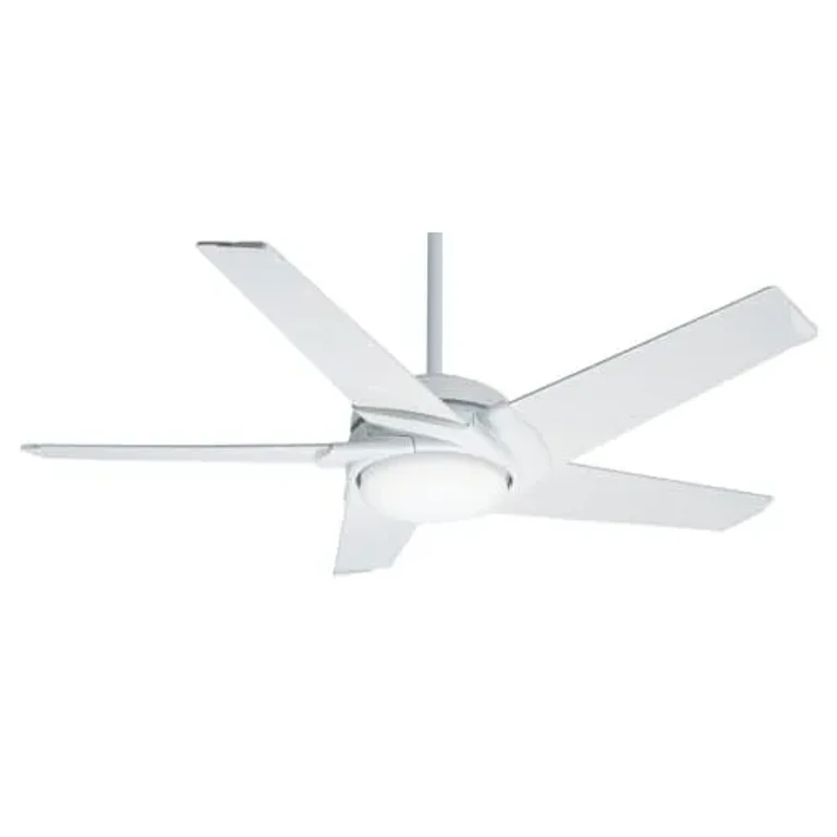 Stealth DC 54" Indoor Ceiling Fan in Snow White