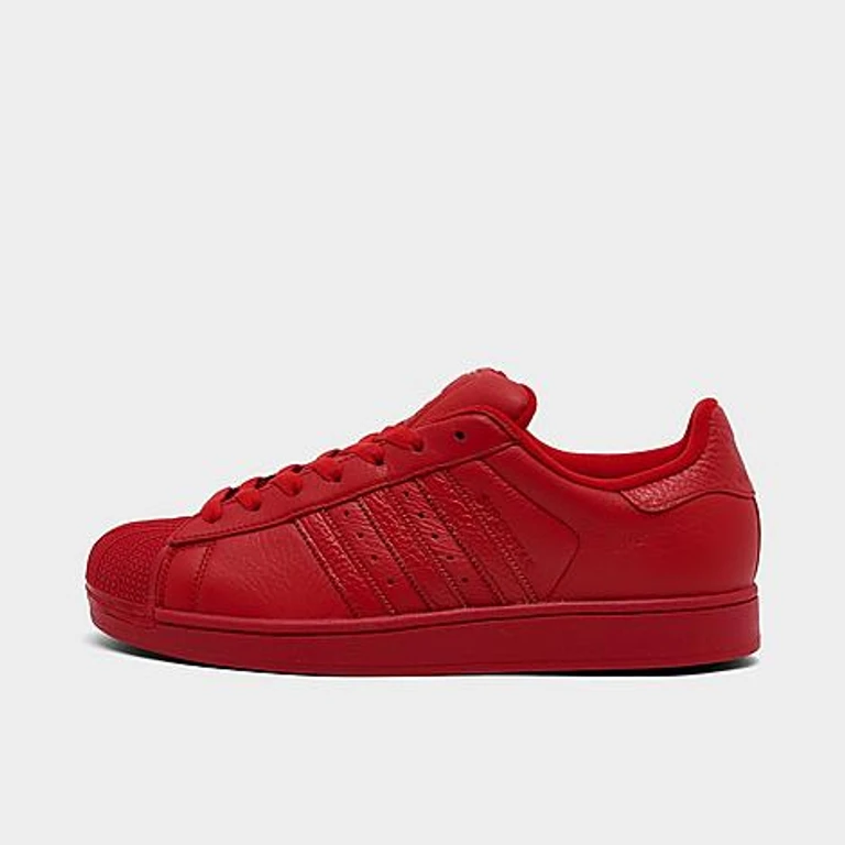 adidas Men's Originals Superstar II Casual Shoes in Better Scarlet/Better Scarlet/Core Black Size: 7.5