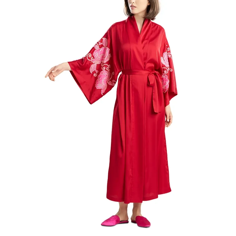 Natori Satin Essentials Kimono Sleeve Wrap Robe