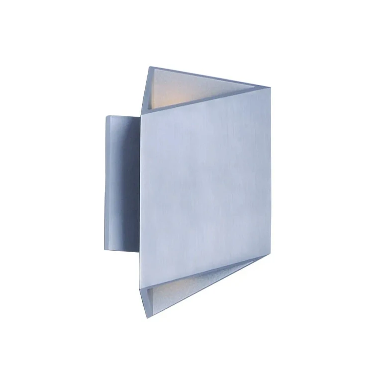 Satin Aluminum LED Outdoor Wall Sconce from the Alumilux Facet Collection