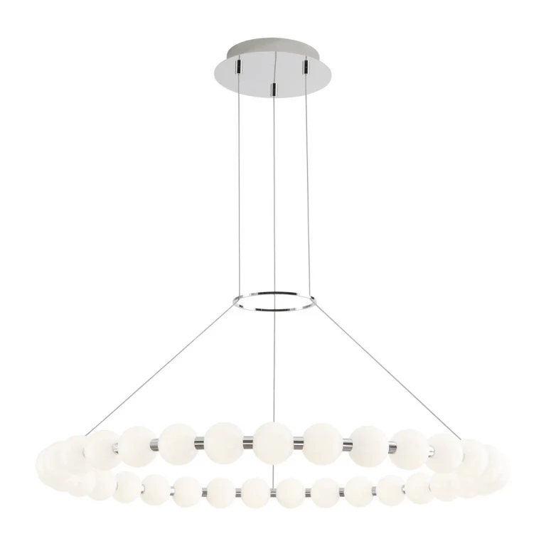 Polished Nickel LED Chandelier from the Orbet Collection