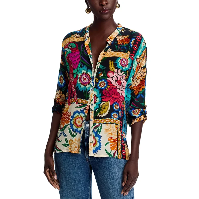 Johnny Was The Oversized Audrey Silk Shirt