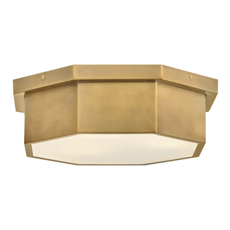Heritage Brass LED Flush Mount from the Facet Collection
