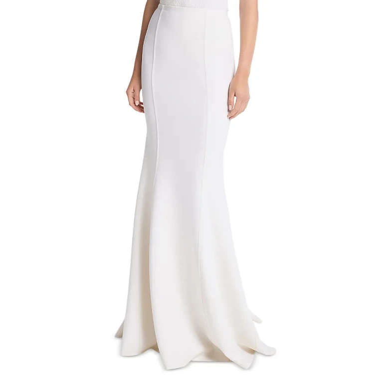 Michael Kors Collection Double Faced Stretch Fishtail Hem Skirt