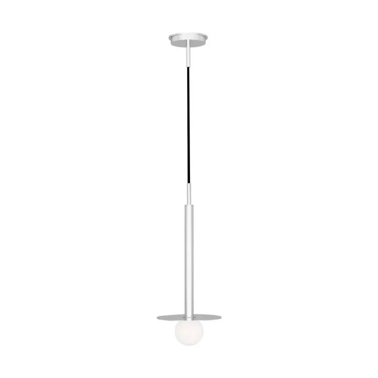 Polished Nickel One Light Pendant from the Nodes Collection