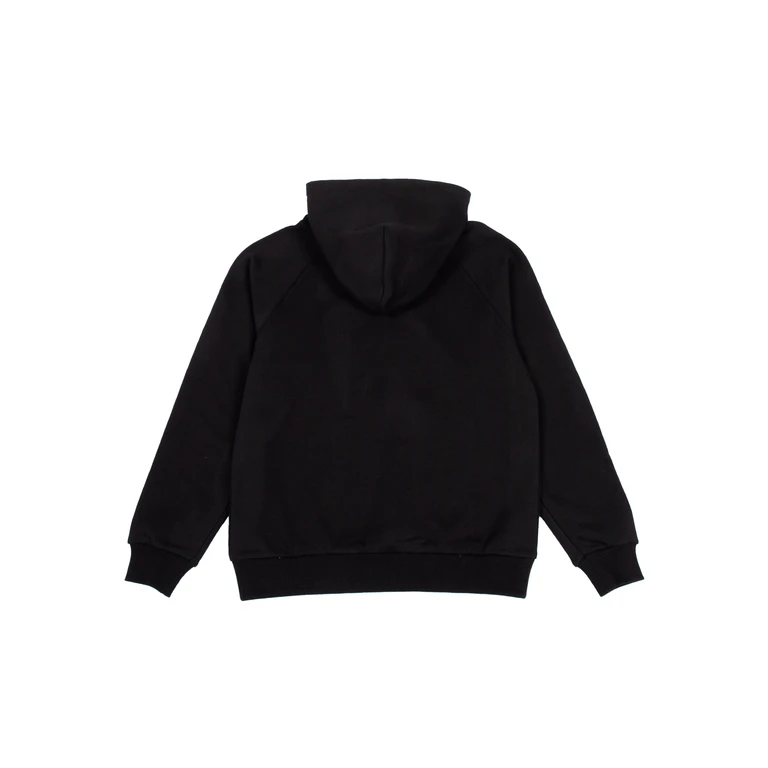 Dolce & Gabbana Junior Hooded Sweatshirt Black Cotton Lining
