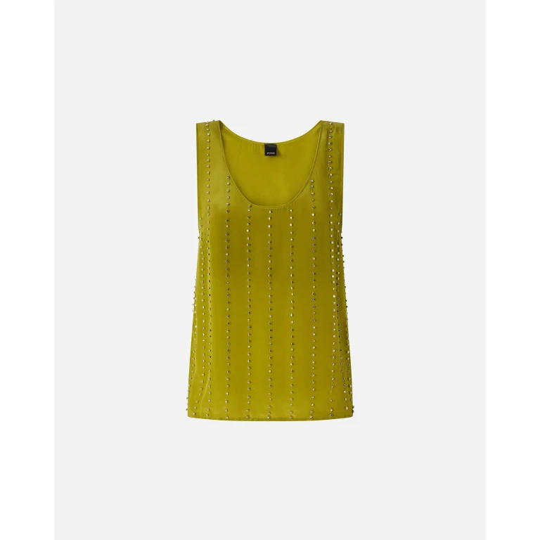 Pinko Gestreept juweel tanktop