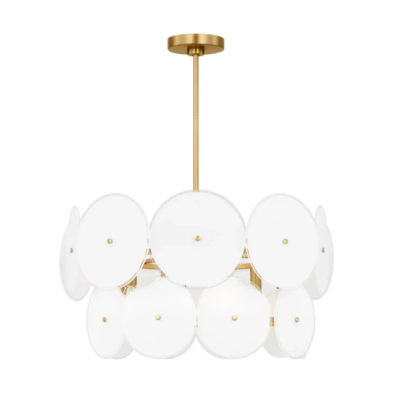 Burnished Brass Six Light Chandelier from the Emery Collection