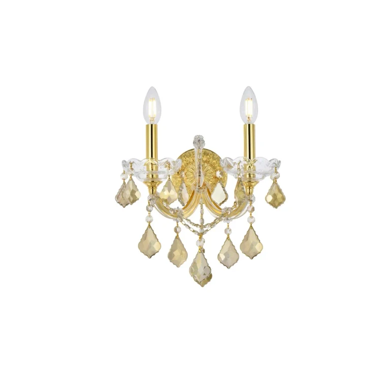 Gold Two Light Wall Sconce from the Maria Theresa Collection