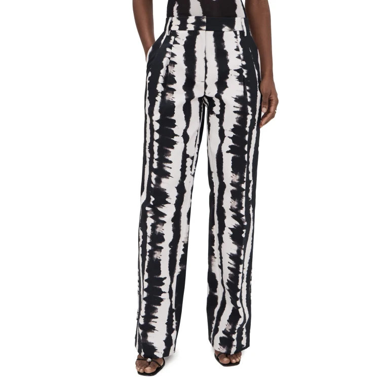 AKNVAS Rune Tie Dye Trousers Black White 6