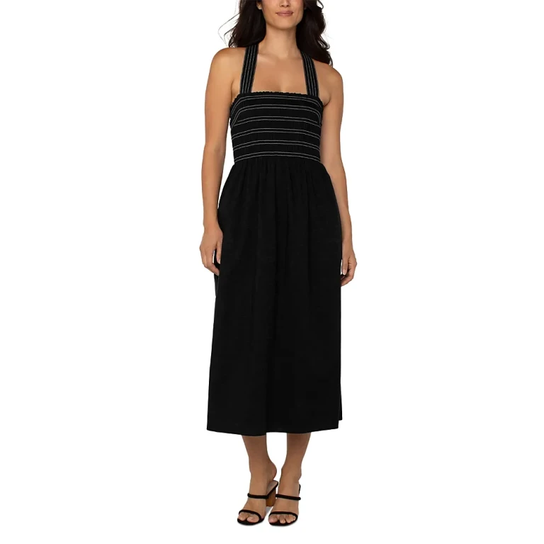 Liverpool Los Angeles Smocked Midi Dress