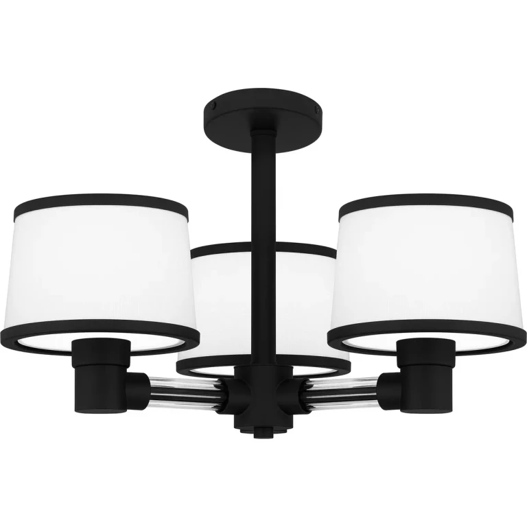 Kylen 3-Light Semi-Flush Mount in Matte Black